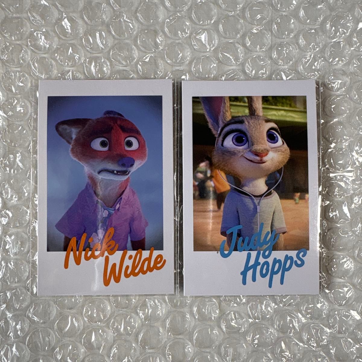 ズートピア Happyくじ 特典 チェキ風カード ニック・ワイルド ジュディ