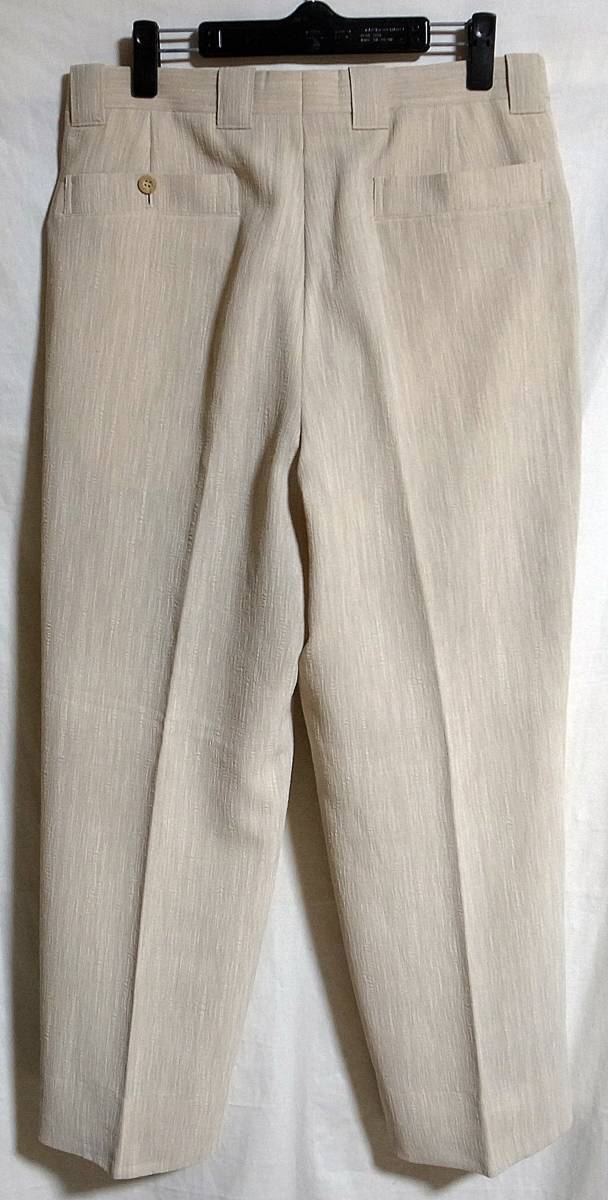 W82cm 古着 ベージュ 2タック スラックス メンズ 古着男子 文学 W82cm 古着 ベージュ 2タック スラックス メンズ 古着男子 文学