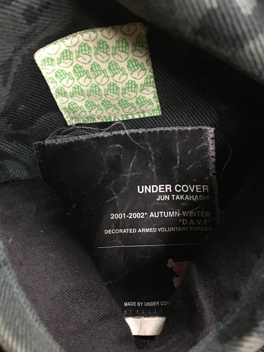 01aw D.A.V.F UNDERCOVER × SHANTii アンダーカバー シャンティ スカル総柄 テーラードジャケット 宝飾武装義勇軍 サイズS