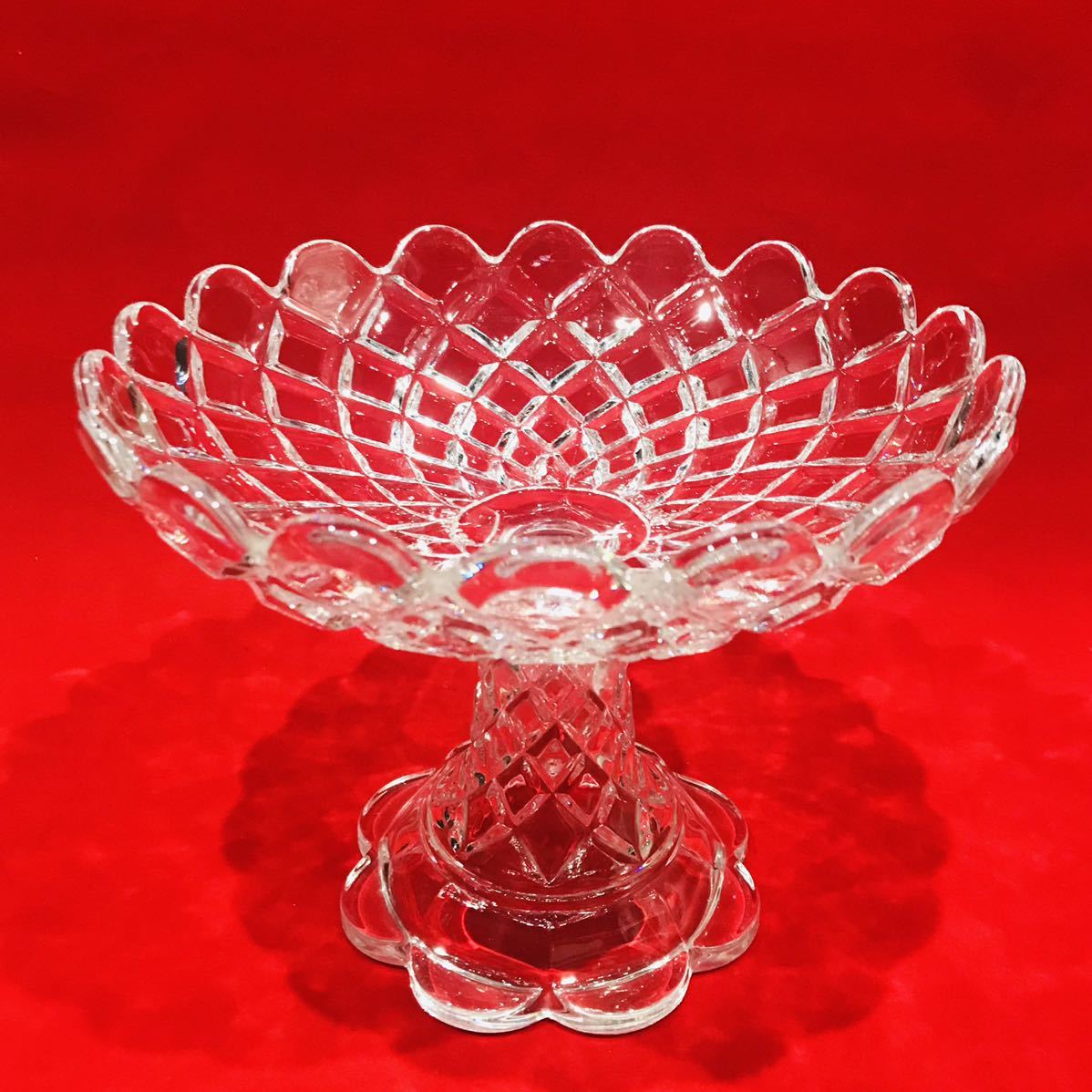 BACCARAT バカラ /※19世紀 ディアマン・カレ 大型コンポート 美品