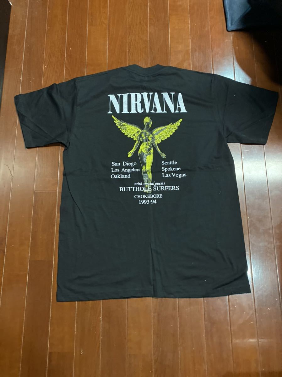 ニルヴァーナ　Tシャツ　サイズXL ブラック　カートコバーン　NIRVANA バンドTシャツ　KURT COBAIN _画像2