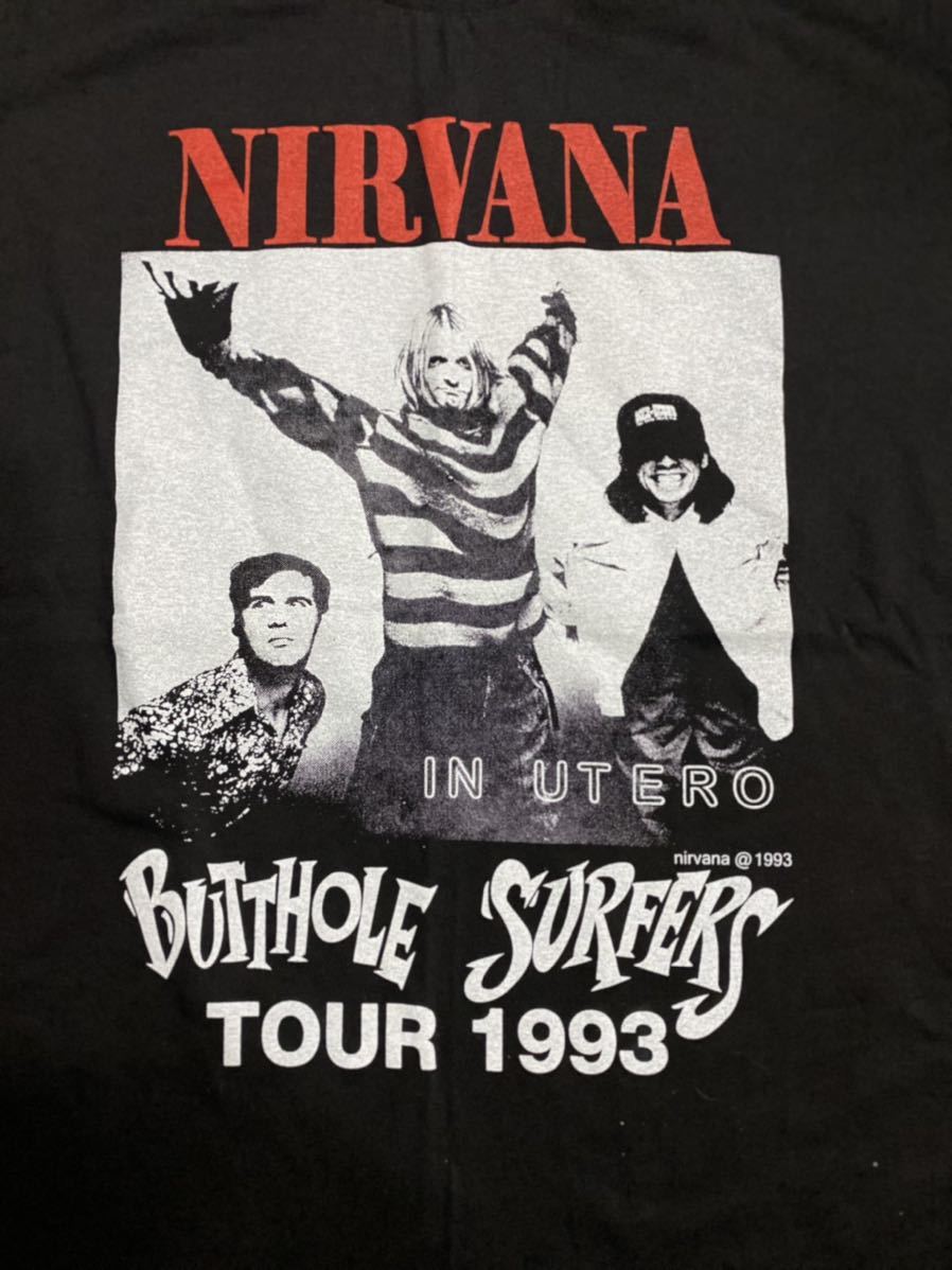 ニルヴァーナ　Tシャツ　サイズXL ブラック　カートコバーン　NIRVANA バンドTシャツ　KURT COBAIN _画像3