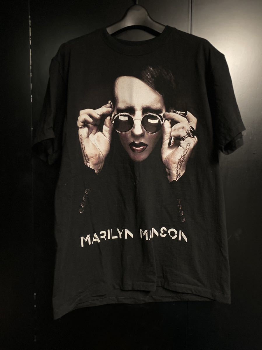 希少　マリリン・マンソン Tシャツ　サイズL ブラック　バンドTシャツ　MARILYN MANSON Tシャツ