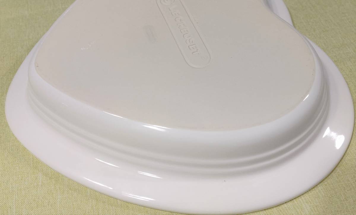 LE CREUSETru Crew ze Heart Bay King dish extra-large (31.5.×30.×5.1660g) white 