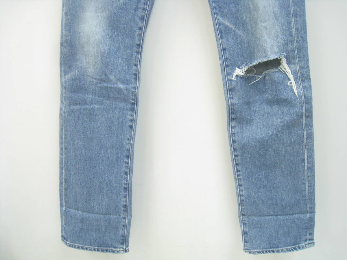 AG ED DENIM アドリアーノゴールドシュミッド SOUTH GATE 30521 ダメージ加工 デニムパンツ インディゴブルー サイズ23R_画像3