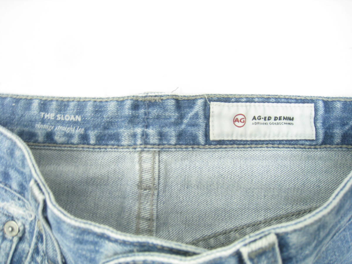 AG ED DENIM アドリアーノゴールドシュミッド SOUTH GATE 30521 ダメージ加工 デニムパンツ インディゴブルー サイズ23R_画像6