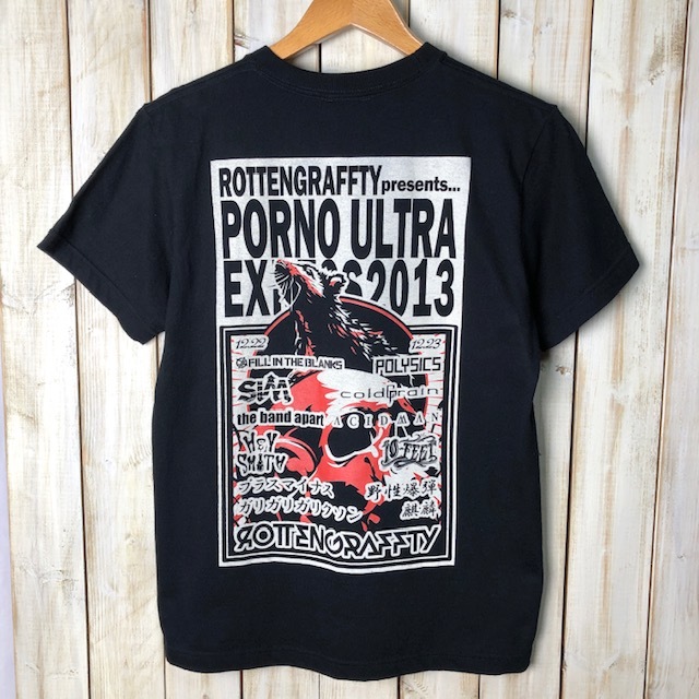 バンドT・ロックT ROTTEN GRAFFTY ロットングラフティー ライブTシャツ ポルノ超特急2013 S オールド ヴィンテージ パンク ロック ●50