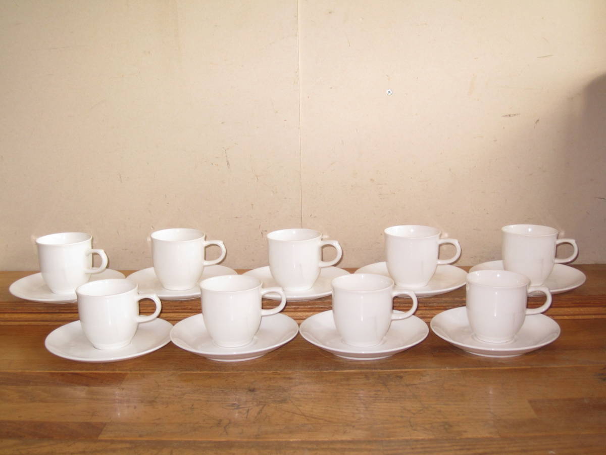 コーヒーカップ&ソーサー 9客セット 日本製 中古 使用感あり 山加商店 Power-Cera yamaka ヤマカ Bone China Universal_画像1