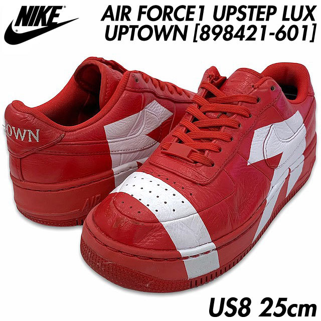 国内正規品■NIKE (ナイキ) AIR FORCE1 UPSTEP LUX UPTOWN エアフォースワン アップステップ 赤白 US8 25㎝ [898421-601] W AF1 LX_画像1