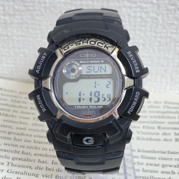 ★CASIO G-SHOCK デジタル 多機能 メンズ 腕時計 ★ カシオ G-ショック GW-2310 アラーム クロノ タイマー ブラック 稼動品 F5435_画像1