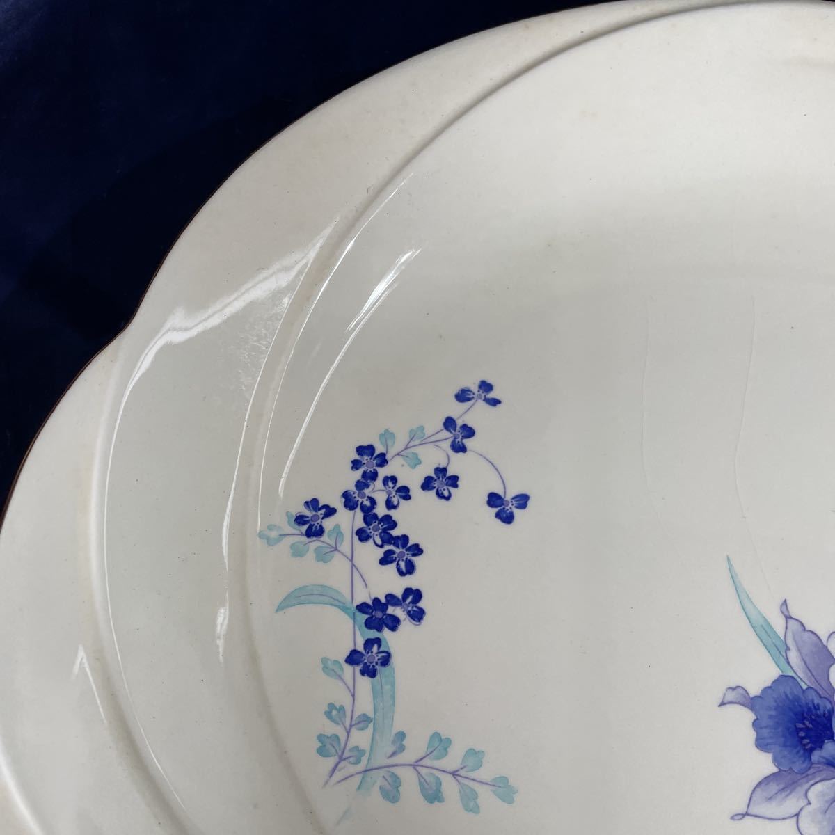 【送料無料】洋皿平皿大皿未使用金彩昭和レトロ日本製盛り皿_画像4
