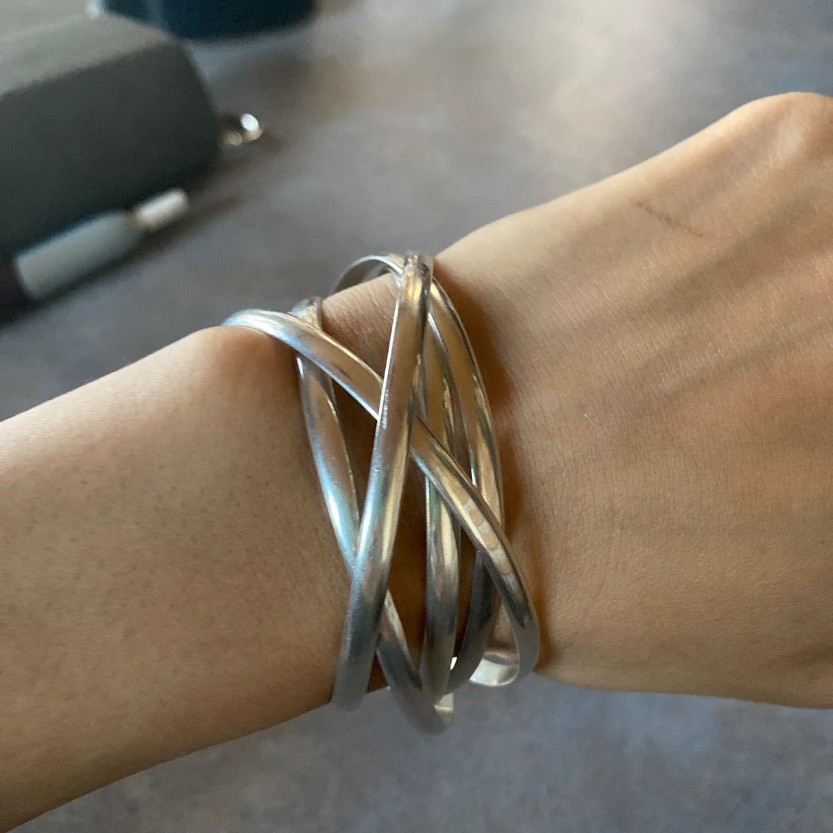 福袋セール】 希少 美品 Tiffanyパロマメロディーシルバーバングル