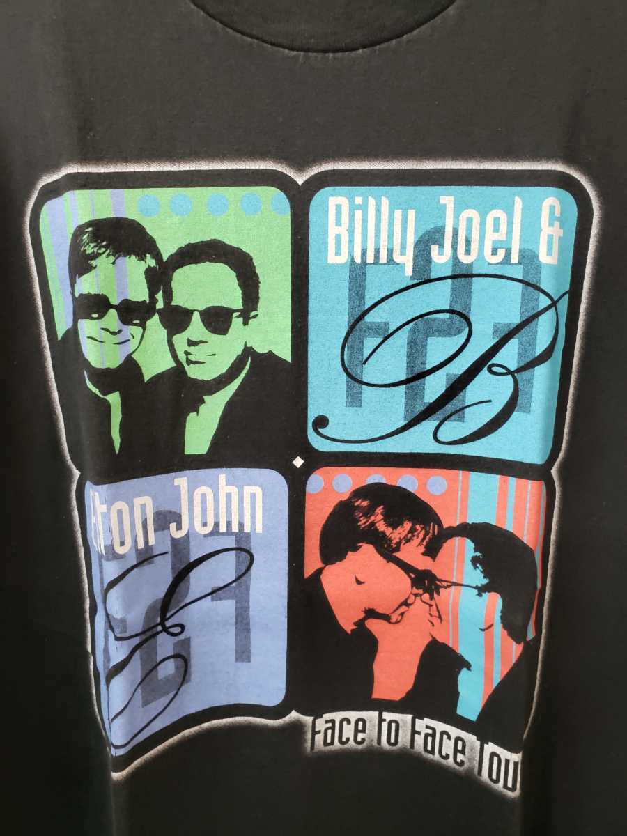 ELTON JOHN エルトン ジョン & BILLY JOEL ビリー ジョエル バンドTシャツ / メンズXL face to face tour 2001