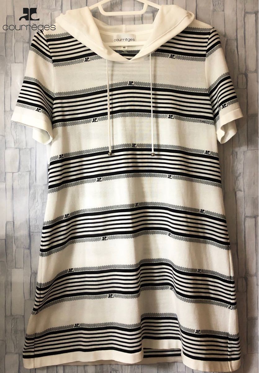 ［美品］COURREGES フード付ワンピース