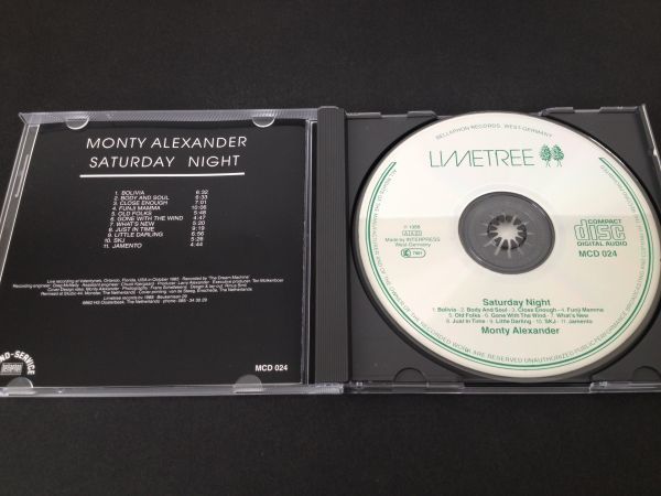 レア廃盤 オリジナル盤 モンティー・アレキサンダー MONTY ALEXANDER SATURDAY NIGHT MCD 024 W.GERMANY盤 の画像2