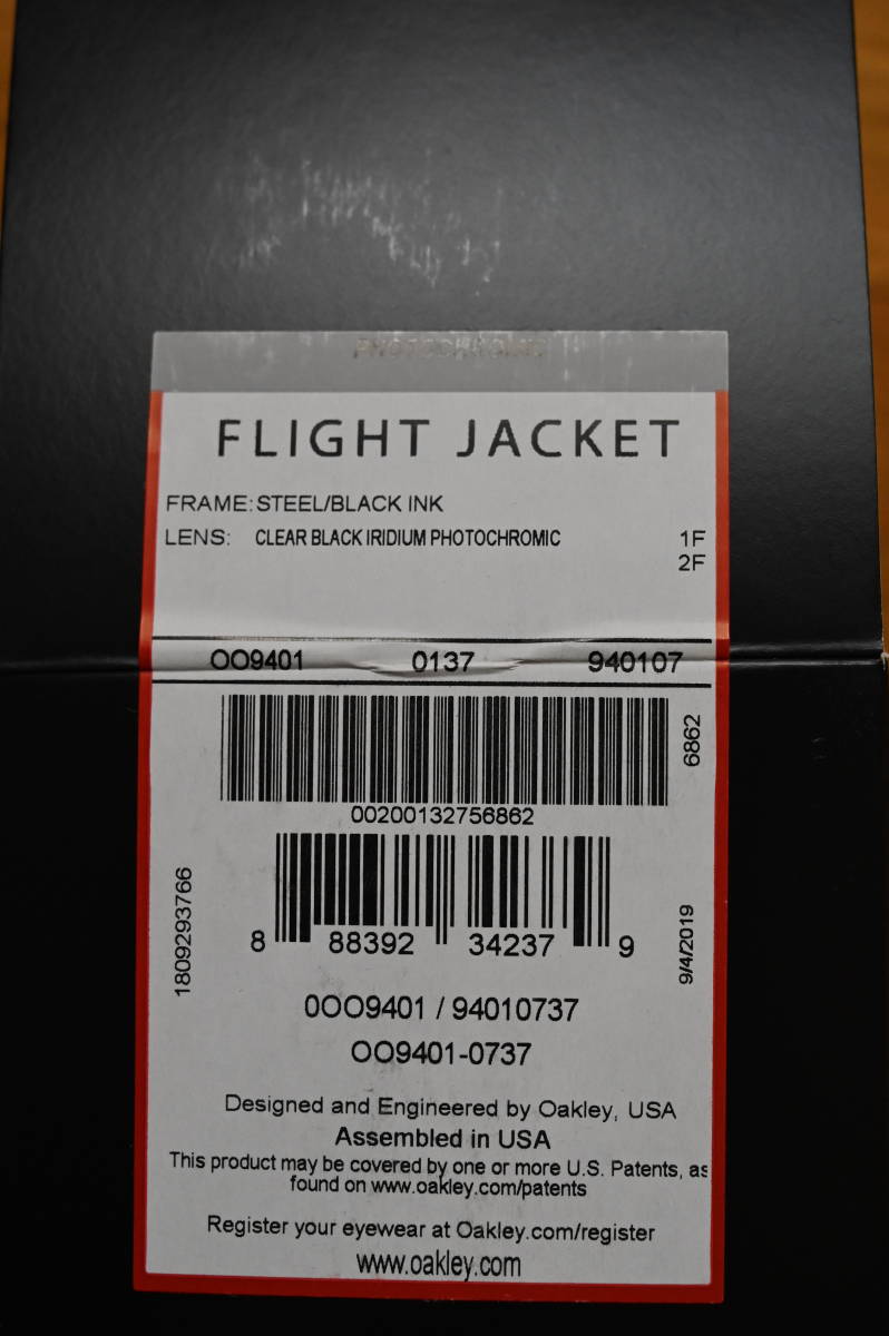 新品 OAKLEY Flight Jacket Photochromic オークリー フライトジャケット 調光レンズ アイウェア サイクリング ロードバイク ランニング