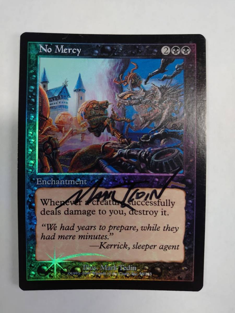 MTG foil Mark Tedinサイン入り無慈悲/No Mercy 英語版 ULG 黒 R MTG foil Mark Tedinサイン入り無慈悲/No Mercy 英語版 ULG 黒 R