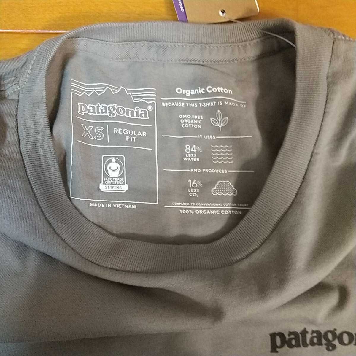 Patagonia Fitz Roy Fish Organic T-shirt 38525 XS Patagonia fitsuroi рыба органический футболка Feather grey w/ Redfish