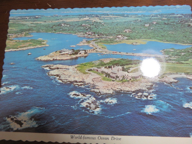 絵ハガキ「World-famous Ocean Drive」ロードアイランド州・アメリカ合衆国・美品の格安提供です。_画像9