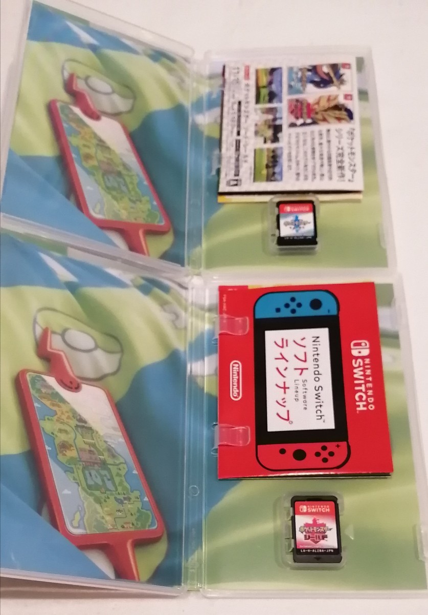 ポケットモンスターソード、ポケットモンスターシールド　スイッチソフトセット　中古美品 Nintendo Switch　送料無料