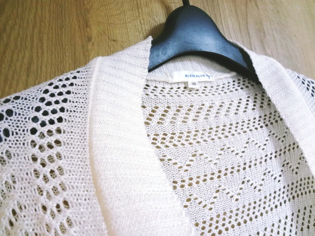 &#9884; clamp ryusKLEIN PLUS cardigan / race bolero /do Le Mans knitted [38* white ] beautiful goods 