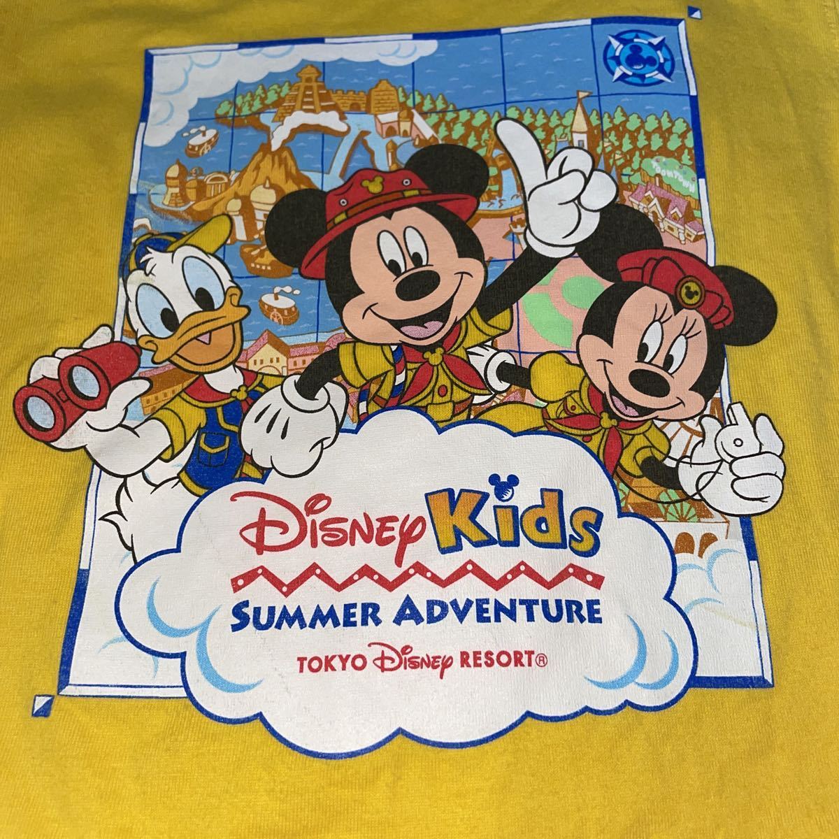 TDR「TDL/TDSディズニーキッズサマーアドベンチャー」半袖Tシャツ ミッキー　ミニー　ドナルド/100_画像8