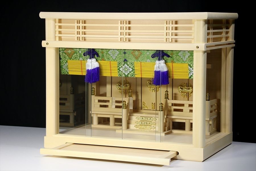  household Shinto shrine box . three company ornament medium sized 18 number three surface glass ... attaching 