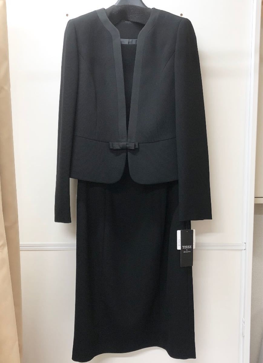 新品 洗えるブラックフォーマル 7号 リボン 礼服 冠婚葬祭 喪服 S