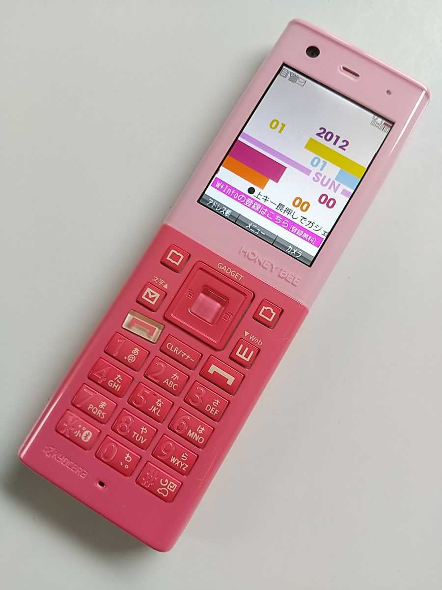 綺麗です ウィルコム PHS 携帯電話 WX07K ピンク