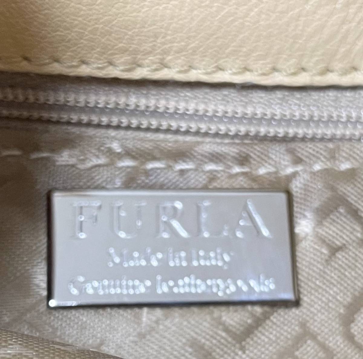 イタリア製 FURLA フルラ 本革製 レザー　ハンドバッグ ショルダーバッグ_画像6