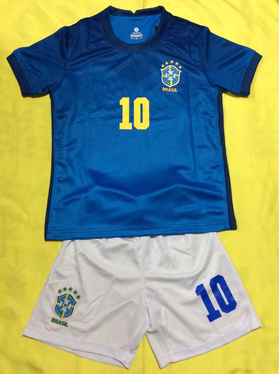 Paypayフリマ 140cm ブラジル代表 アウェイ ネイマール 子供 サッカー ユニフォーム