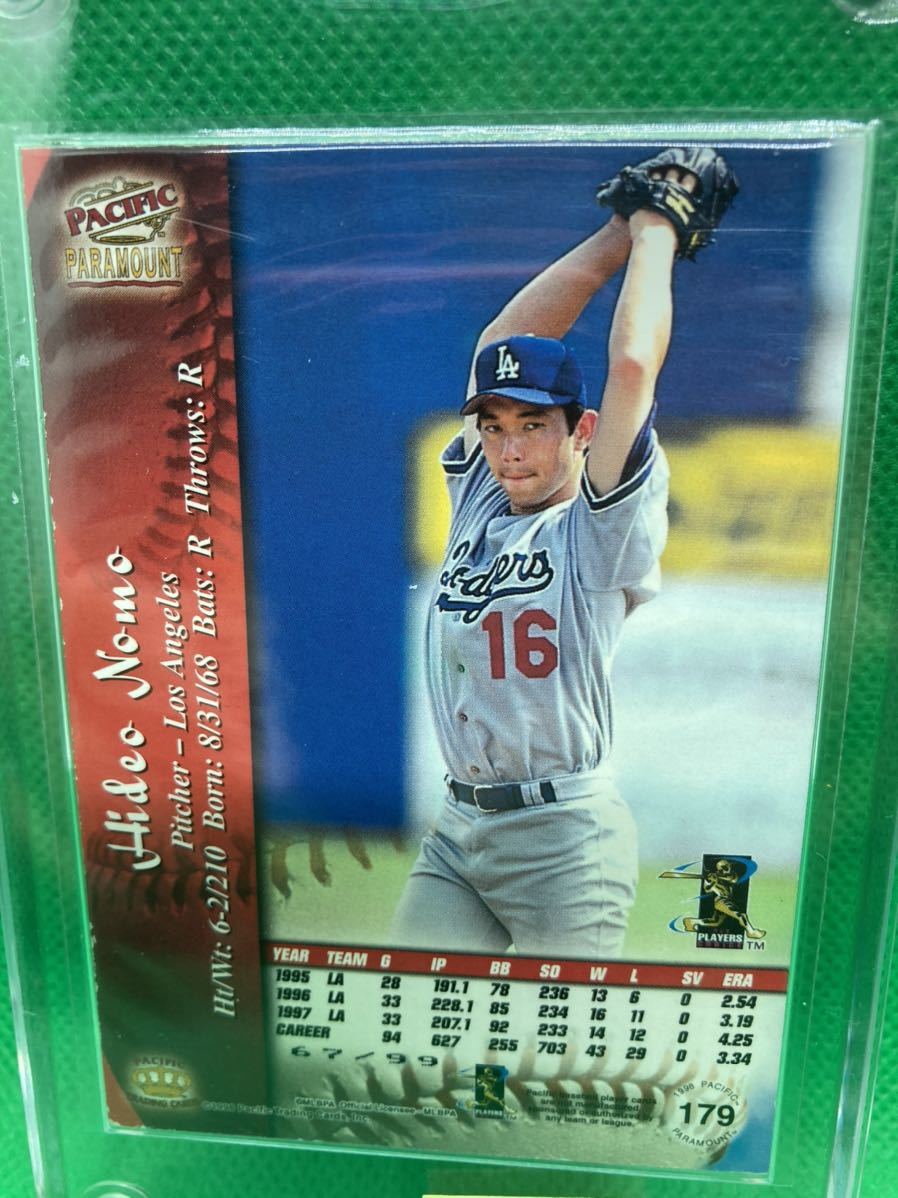 《最終値下》【MLB】578 野茂英雄　 野球カード　１９９８年　PARAMOUNT HOLOGRAPHIC SILVER HIDEO　NOMO　＃１７９　ドジャース_画像6