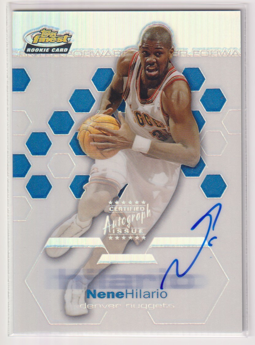 NBA NENE HILARIO AUTO 2002-03 Topps Finest ROOKIE CARD REFRACTOR Autograph BASKETBALL /250 枚限定 ネネイ・イラリオ 直筆 サイン_画像1