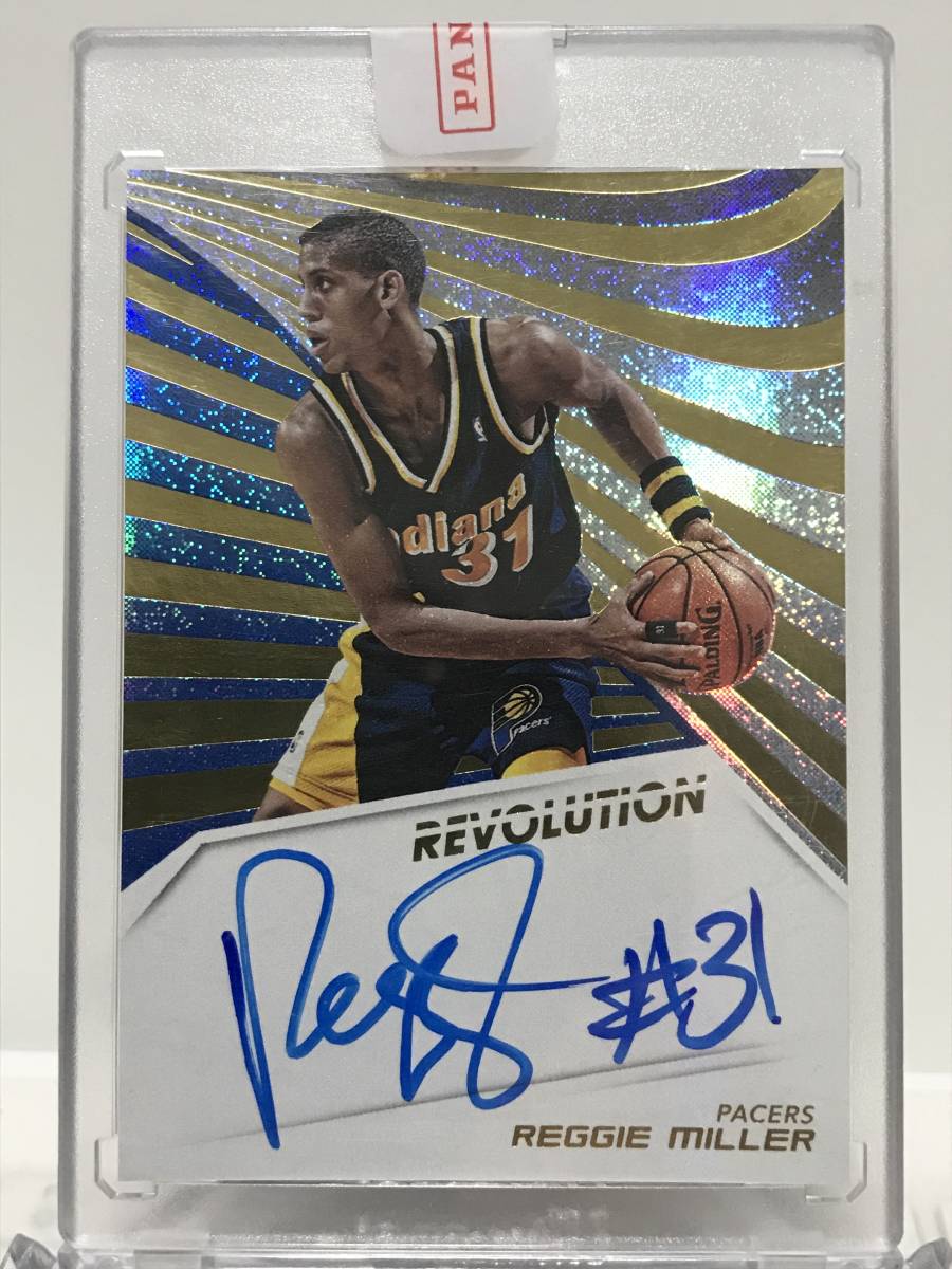 NBA REGGIE MILLER AUTO 2018-19 PANINI REVOLUTION BASKETBALL Autograph PACERS レジー・ミラー 直書き 直筆 サイン オート 封印シール_画像1