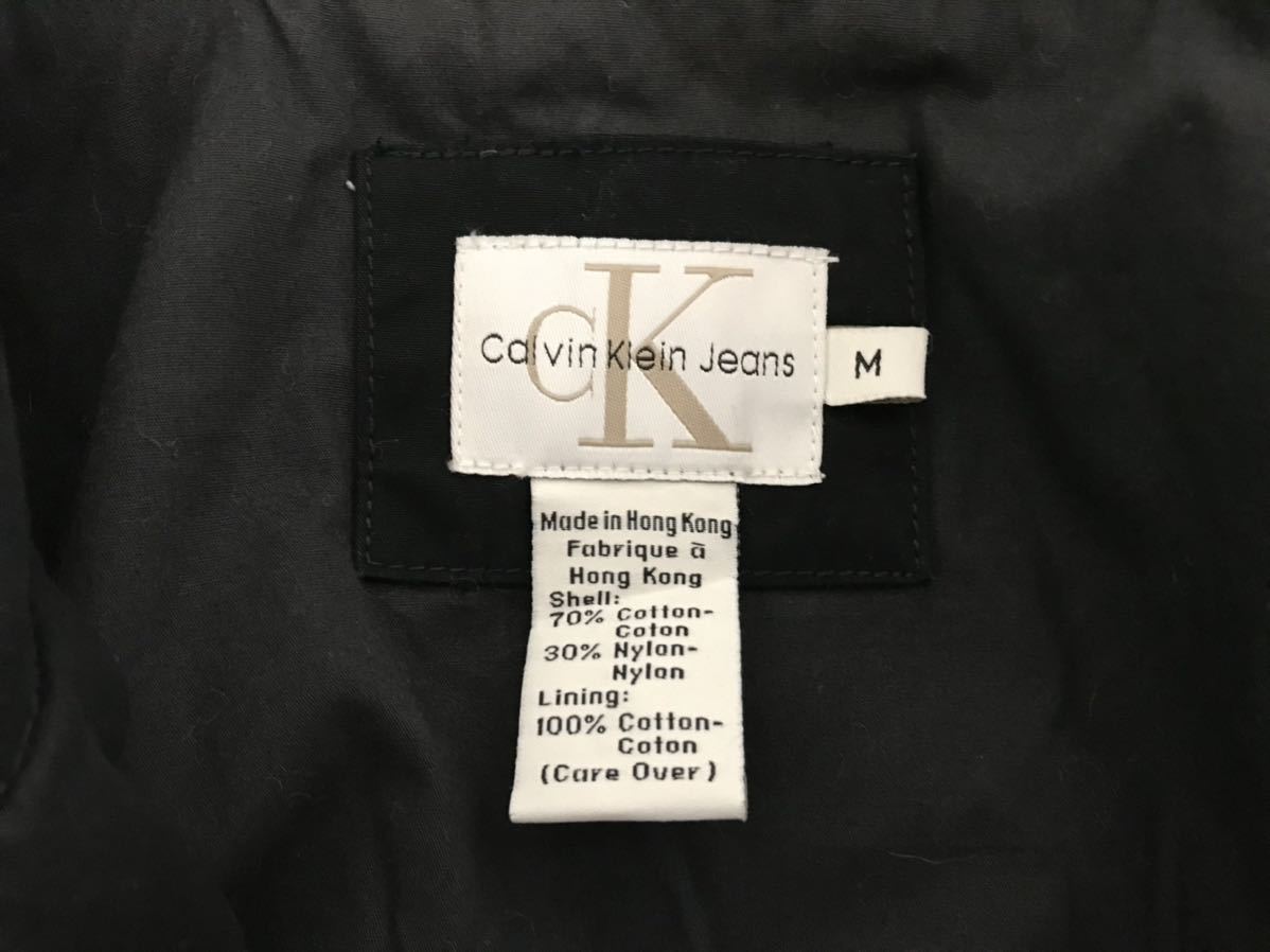 美品本物カルバンクラインジーンズCalvinKleinコットンナイロンジャケット旅行トラベルビジネススーツメンズ黒ブラックアメカジM_画像5