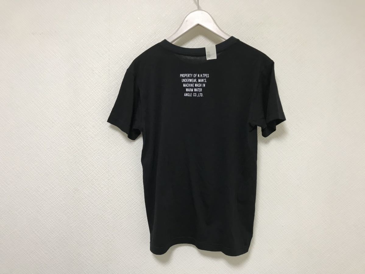 新品同様本物エヌハリウッドNハリN.HOOLYWOODコットン半袖Tシャツ旅行トラベルメンズ黒ブラックM38日本製_画像3