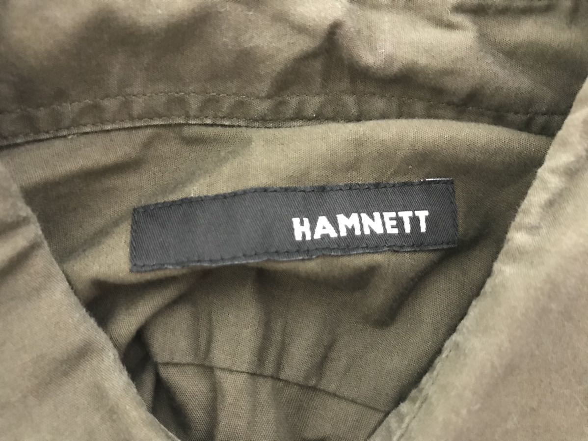  подлинный товар Katharine Hamnett HAMNETT хлопок милитари 7 минут длина рубашка с длинным рукавом путешествие путешествие мужской M хаки 