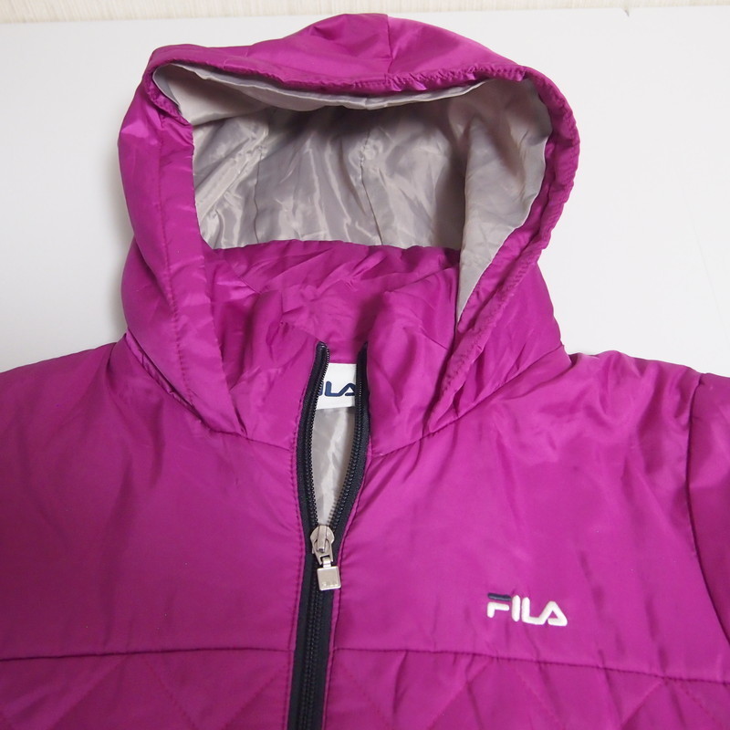  б/у одежда женский M FILA/ filler с хлопком жакет Parker полный Zip защищающий от холода casual лиловый FL-9C26020IJ