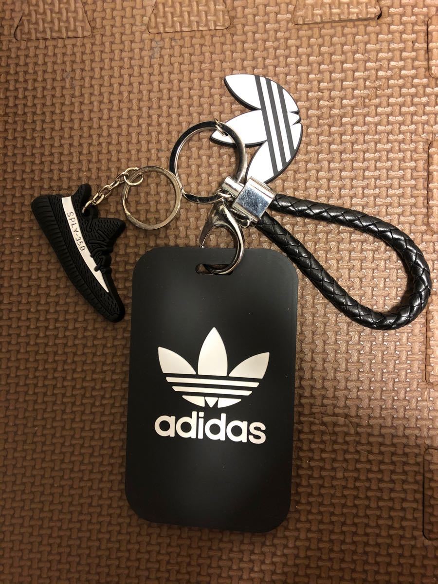 天然石ターコイズ adidas ロゴマーク キーホルダー ヴィンテージ