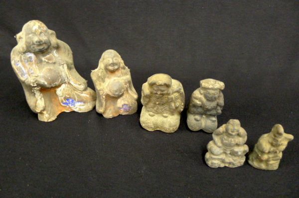 ヤフオク! - U421 古い陶器製 七福神 布袋様 大黒天 恵比寿様 等...