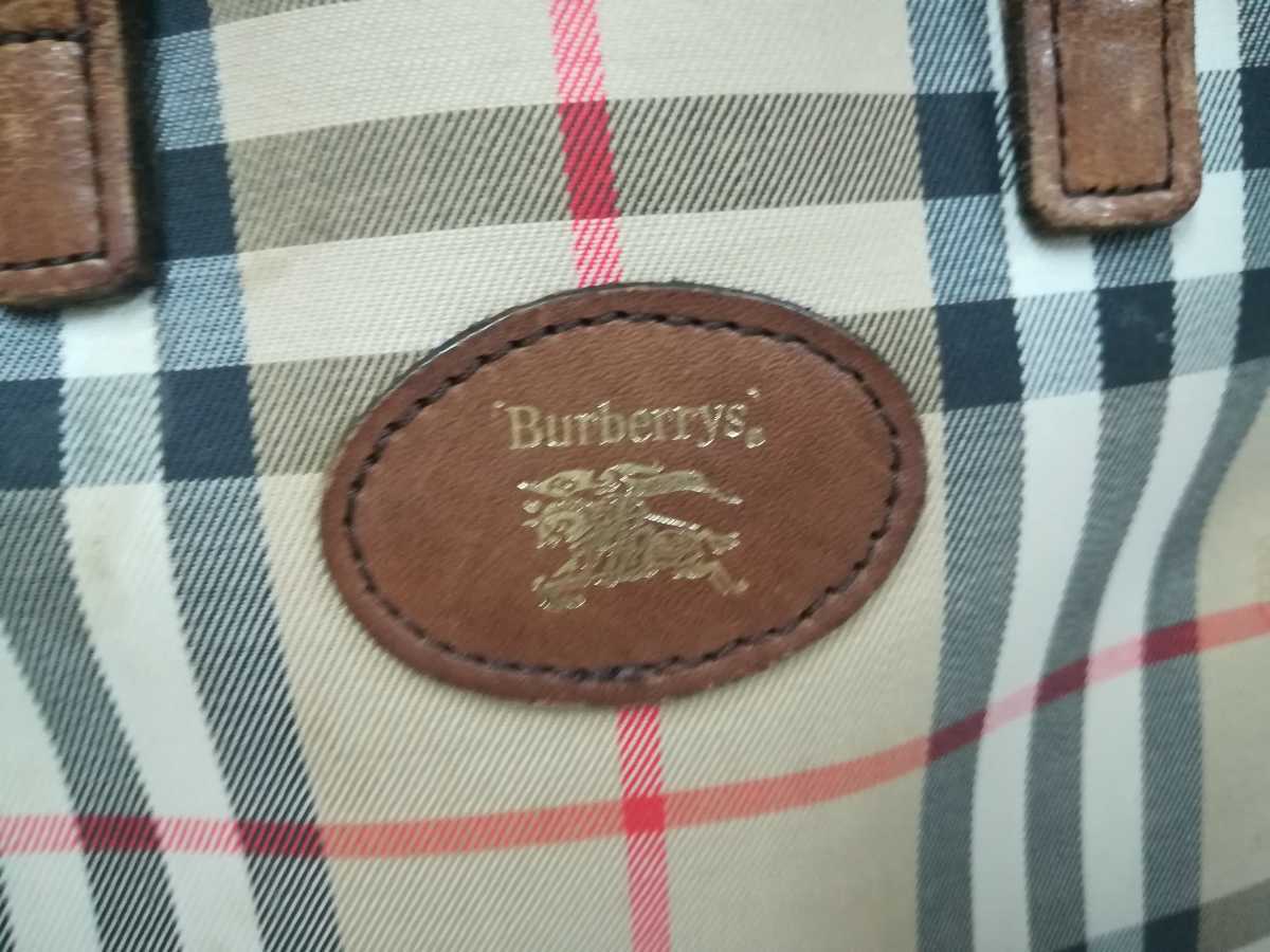 BURBERRY バーバリー ハンドバッグ ノバチェック ジャガード レザー
