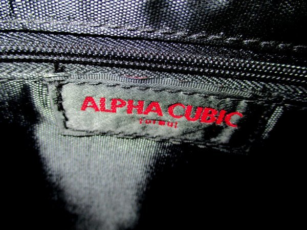 [N895]ALPHA CUBIC/ Alpha Cubic * handbag original leather using W31cm