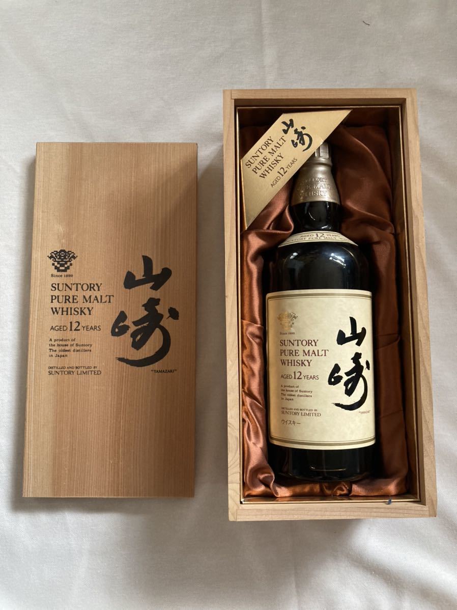 山崎12年 サントリー SUNTORY ピュアモルト ウイスキー 木箱入り 750ml