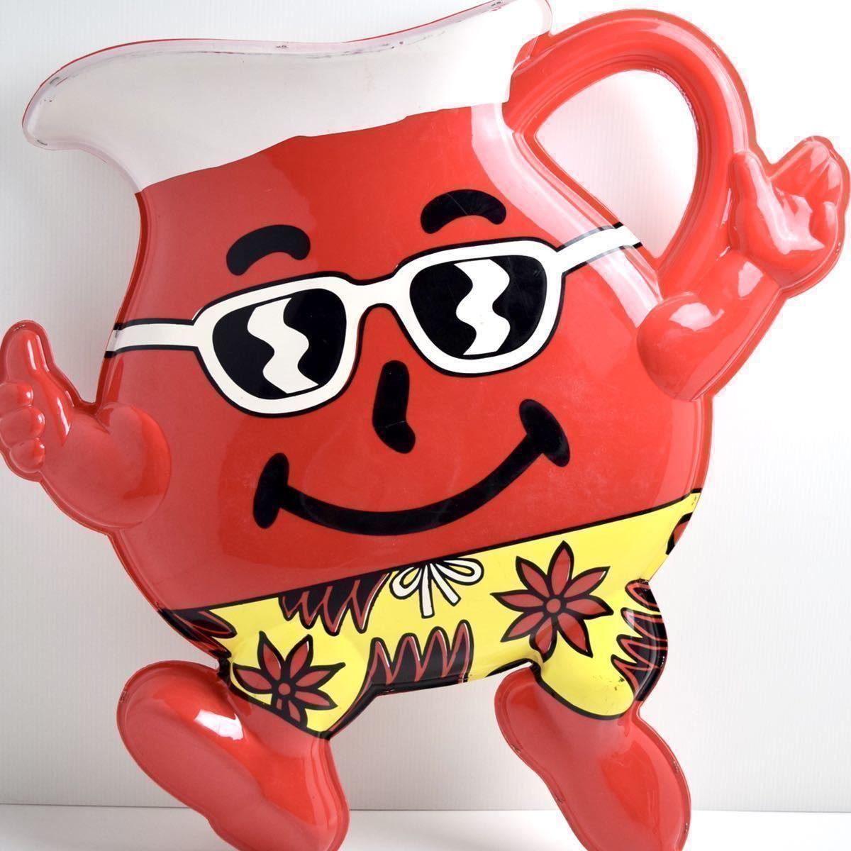 レア Kool Aid クールエイド 特大サイズ ストアディスプレイ サインボード 看板 Sign アドバタイジング キャラクター 企業 ビンテージ  70s