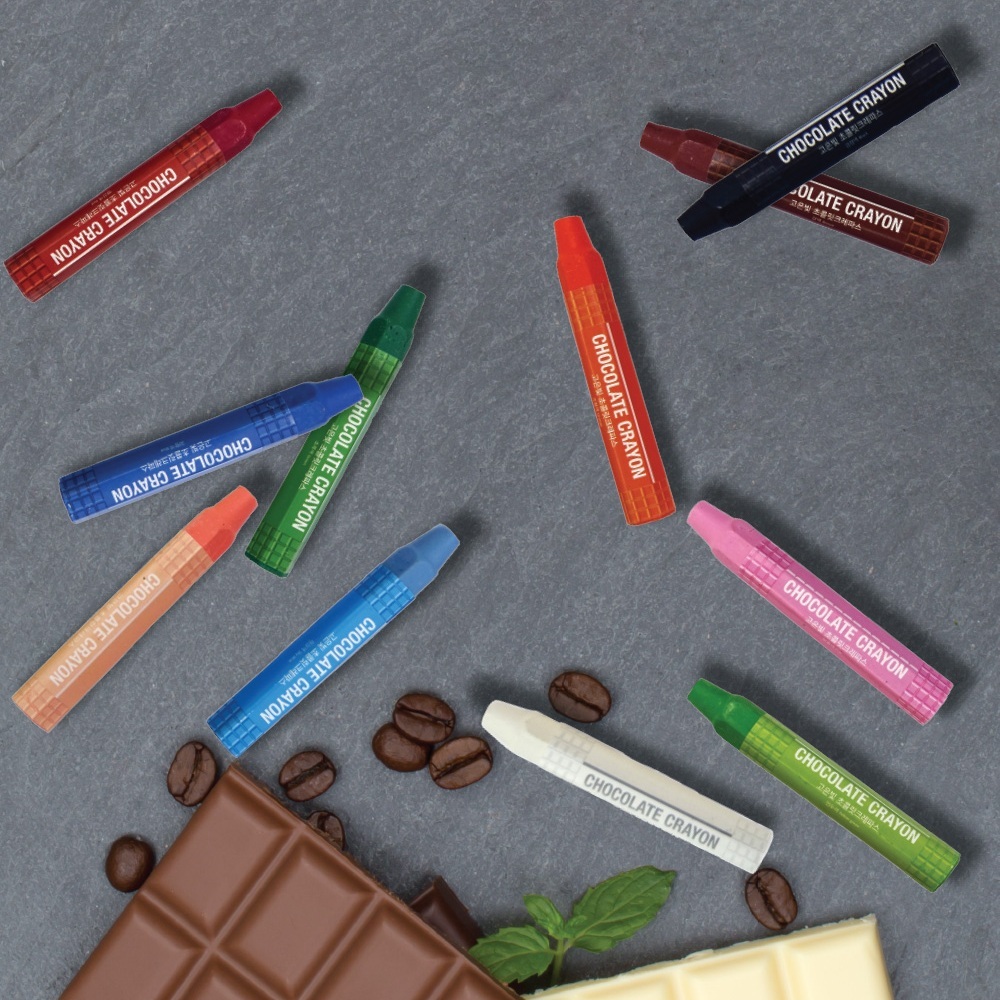 【送料込】安全性の高い原料のみで作られた ”チョコレートクレヨン”2種とクレヨンのいたずら書きを消せるリムーバーのセット