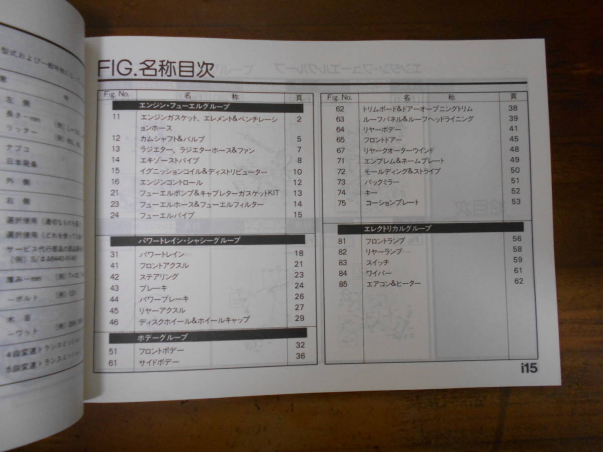 I7759 / 日産 Be-1 BK10型シリーズ 主要整備部品カタログ（全イラスト付）1987-5_画像4