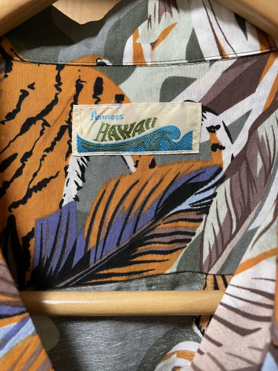 送料無料 Penny's S/S Tiger Hawiian Shirt LSIZE ペニーズ アロハシャツ ハワイアンシャツ アメカジ 2
