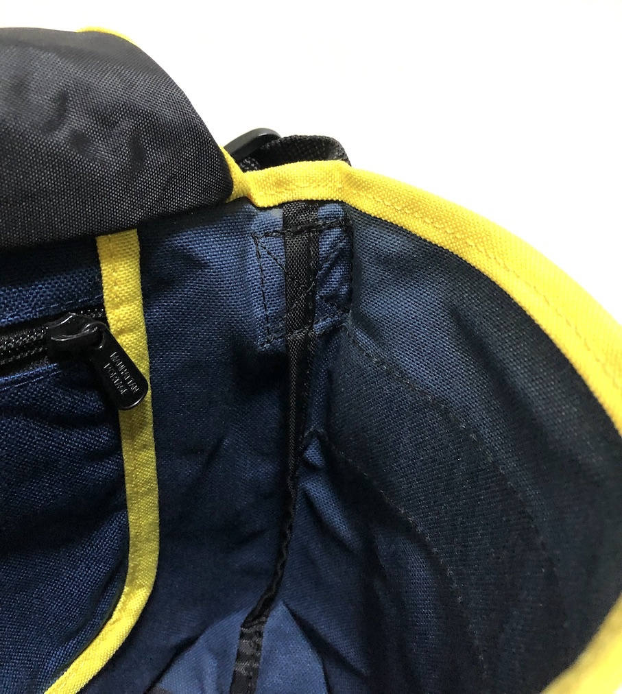 マンハッタンポーテージ メッセンジャーバッグ ネイビー S イエロー 紺 パイピング 美品 ショッピング 2104118 斜めがけ 鞄