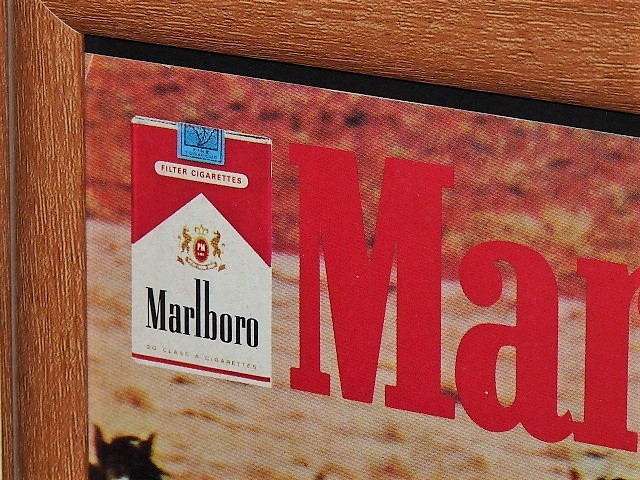 1978 год USA 70s vintage иностранная книга журнал реклама рамка товар Marlboro Tobacco Marlboro Marlboro man сигареты / для поиска магазин табличка оборудование орнамент автограф (A4size)