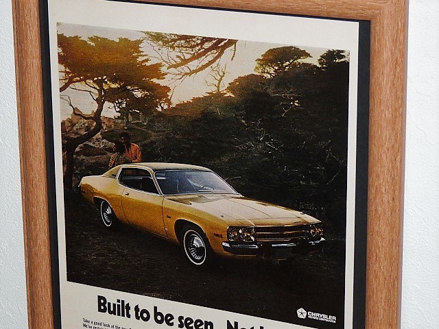 1972 year USA 70s vintage foreign book magazine advertisement frame goods Plymouth Satellite plymouth Prima s satellite / for searching store garage signboard equipment ornament (A4)